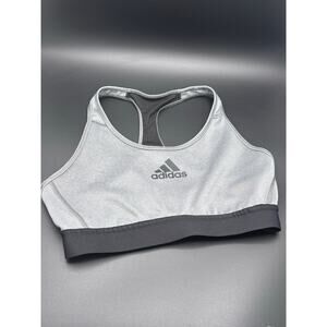 Ladies Medium Adidas Sports Bra Gray Black No Pads
